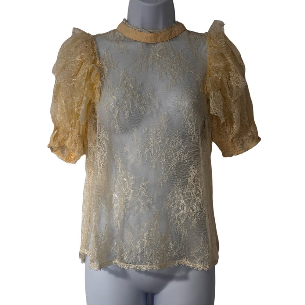 Free People Elegant Lace Top Sample Small
